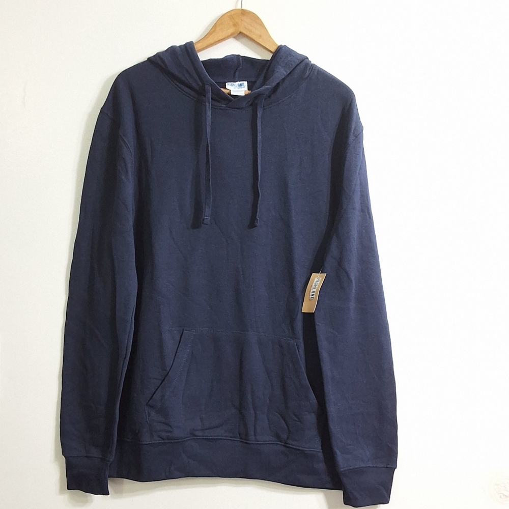 Xlarge Men's Navy Blue Fleece Hoodie, New With Tag